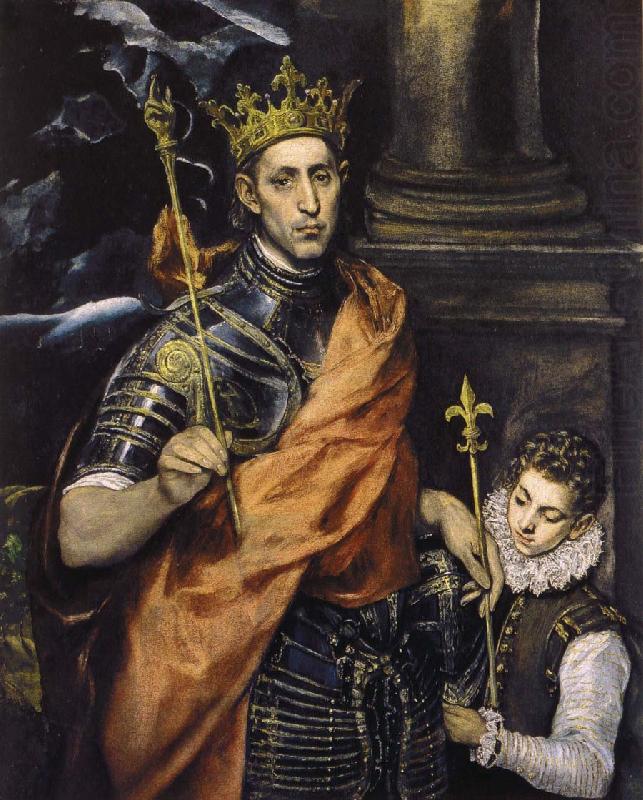 El Greco St Louis,King of France,with a Page china oil painting image